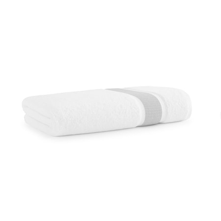 Monarch Brands Aegean Recycled Bath Sheet 35in x 70in - Stripe, Light Gray P-BS-RT-3570-LG